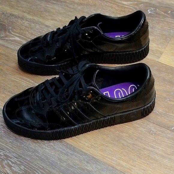 Adidas - Black Patent Leather Sneakers US 10 - NEW - Unisex - Picture 4 of 5